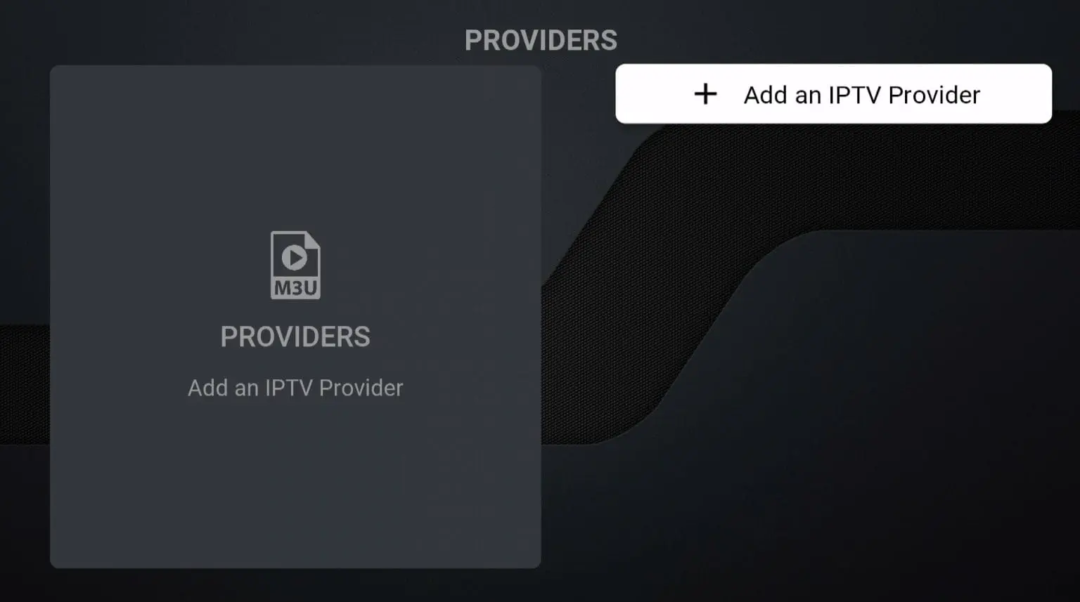 IPTV Streamer vaihe 2 lisää IPTV palveluntarjoaja