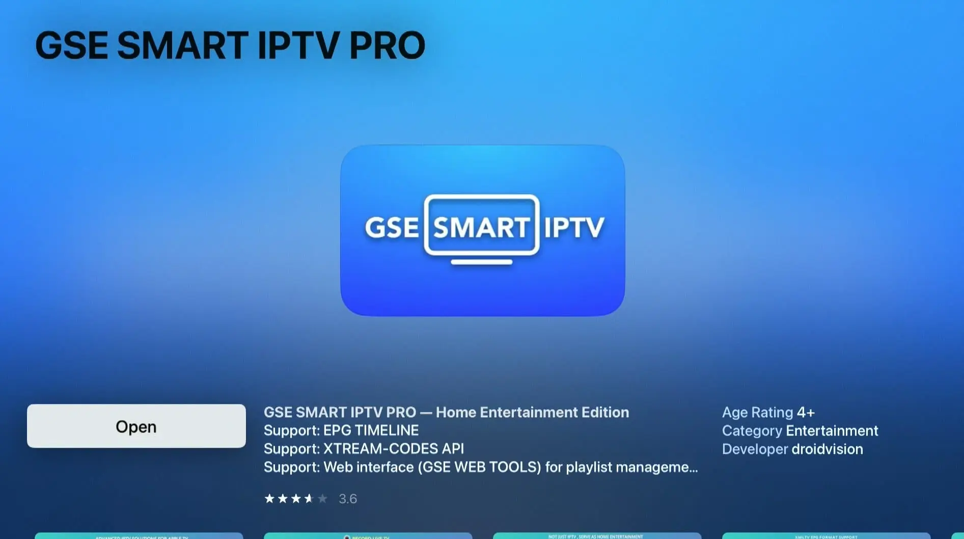 GSE Smart IPTV PRO Apple TV
