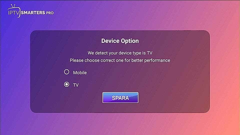 IPTV Smarters asennus vaihe 1 – sovelluksen avaaminen