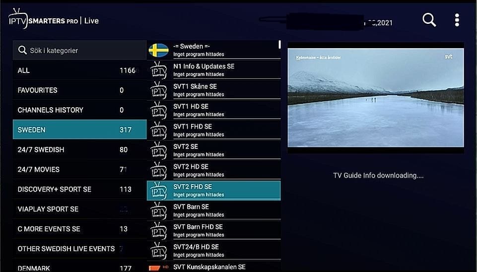 IPTV Smarters asennus vaihe 4 – sisällön latautuminen sovellukseen