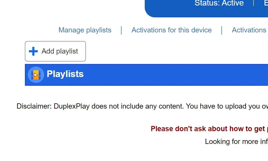 DuplexPlay vaihe 3 Add Playlist