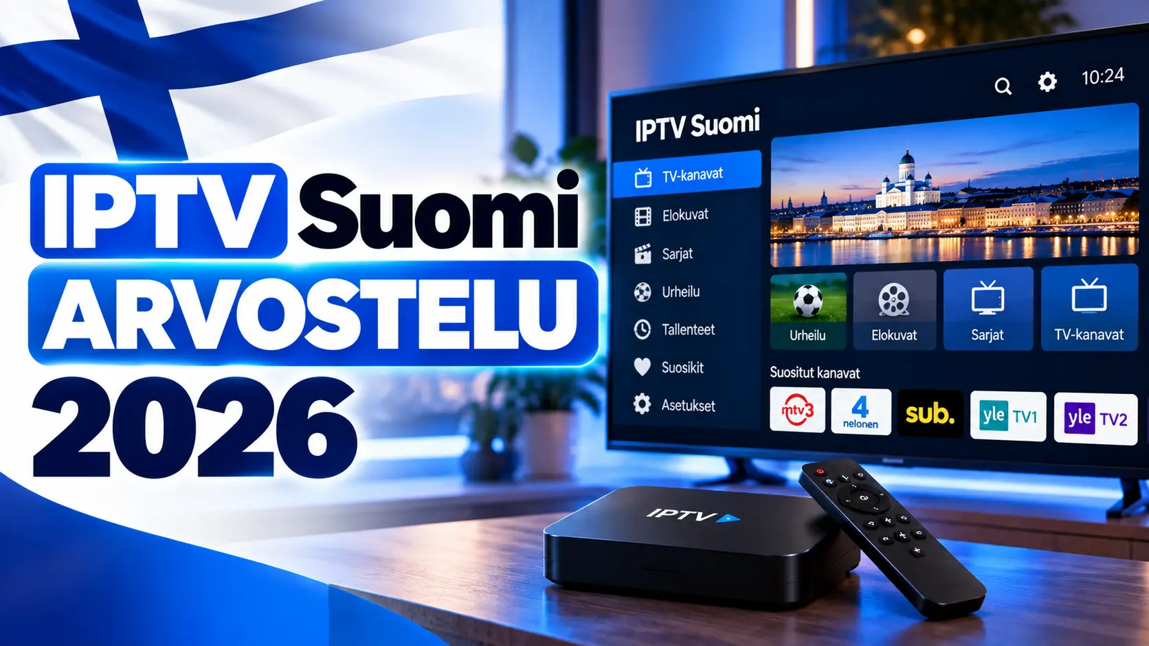 IPTV Suomi arvostelu 2026 – IPTVsuomi.store hinnat, kanavat ja kokemukset